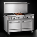 Thumbnail image #4 for Southbend Ultimate 48-Inch Commercial Gas Restaurant Range with 4 Open Burners, 24-Inch Charbroiler, Convection Oven, and Cabinet Base
