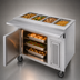Thumbnail image #4 for Randell RANFG HTD-3B Mobile Electric Hot Food Table with 3 Wells and Heated Cabinet Base