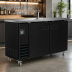 Thumbnail image #4 for Serv-Ware DD61-1-HC 61-Inch Black Beer Dispenser Keg Cooler, 14.16 Cu. Ft., 1 Tower with 2 Faucets