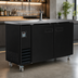 Thumbnail image #4 for Serv-Ware 61-Inch Wide Black Beer Dispenser Keg Cooler with 1 Tower and 2 Faucets