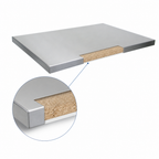 Thumbnail image #4 for John Boos KCT-SS8427 Stainless Steel Food Display Countertop, 84 x 27 x 1-1/2 Inches, Flat No Backsplash, #4 Polish