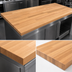 Thumbnail image #4 for 84-Inch x 32-Inch Appalachian Red Oak Blended Edge Grain Island Countertop