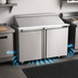 Thumbnail image #4 for Delfield Mega Top 48-Inch Two-Section Sandwich/Salad Prep Table Refrigerator, 2 Doors, 18-Pan, 16 Cu. Ft., Front-Breathing Self-Contained