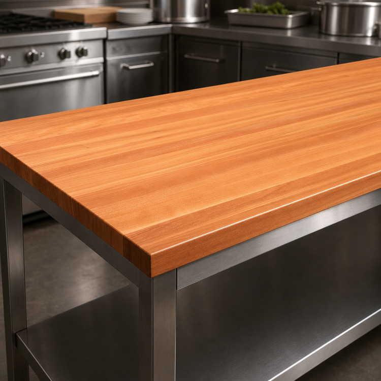 Product image #4 for Boos Block American Cherry Edge Grain Kitchen Countertop, 144 x 30 x 2-1/4 Inches, Varnique Finish