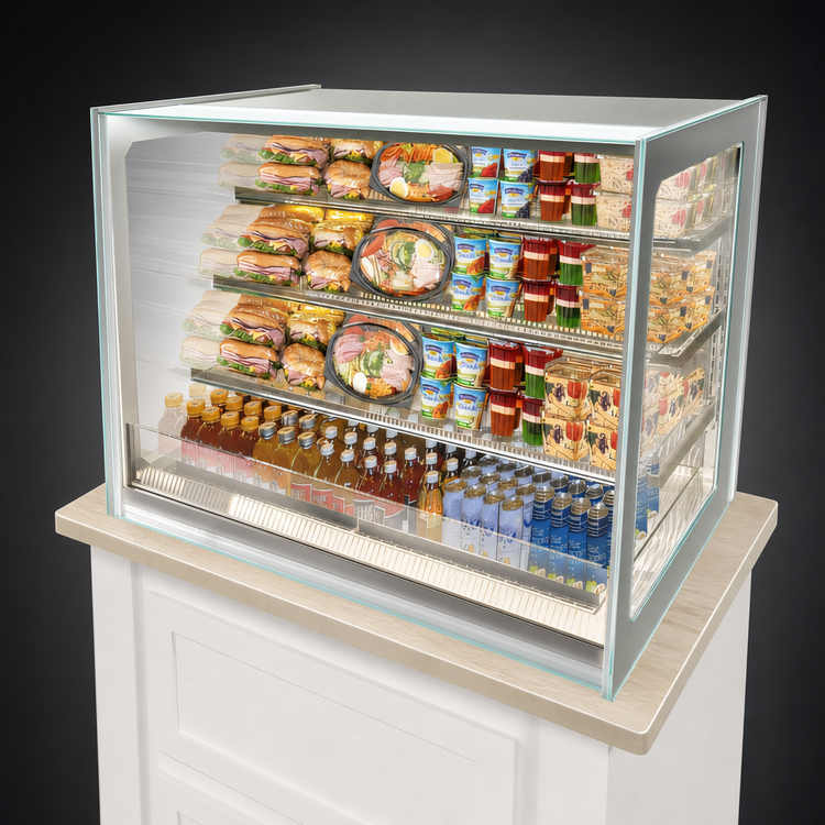 Product image #4 for Italian Glass Series 48-Inch Self-Serve Drop-In Refrigerated Counter Display Case