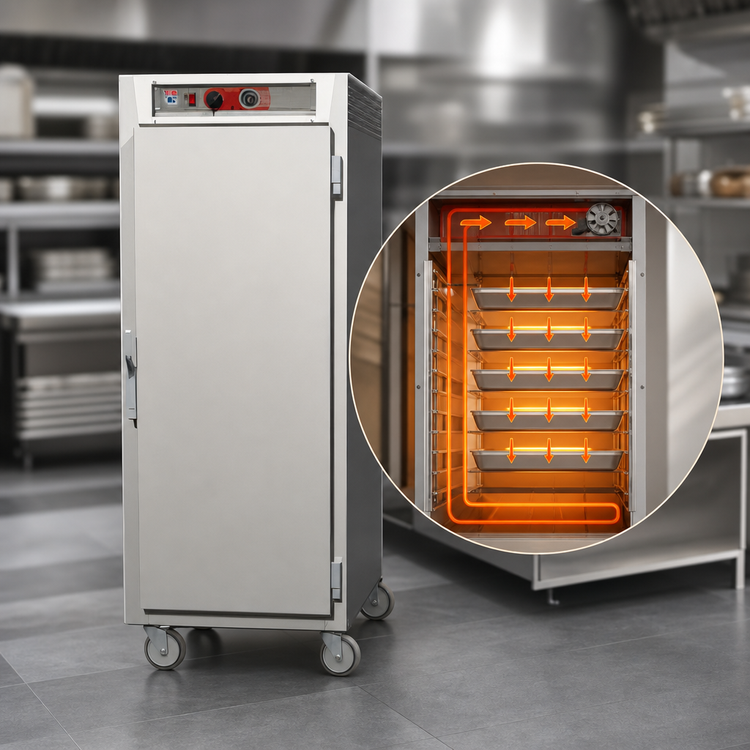 Product image #4 for Metro C5 6 Series Mobile Full-Height Pass-Thru Heated Holding Cabinet with Solid Doors and Universal Slides