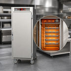Thumbnail image #4 for Metro C5 C569-SFS-UPFS Mobile Full-Height Pass-Thru Heated Holding Cabinet with Solid Doors, 18 Full-Size Sheet Pan Capacity, Stainless Steel