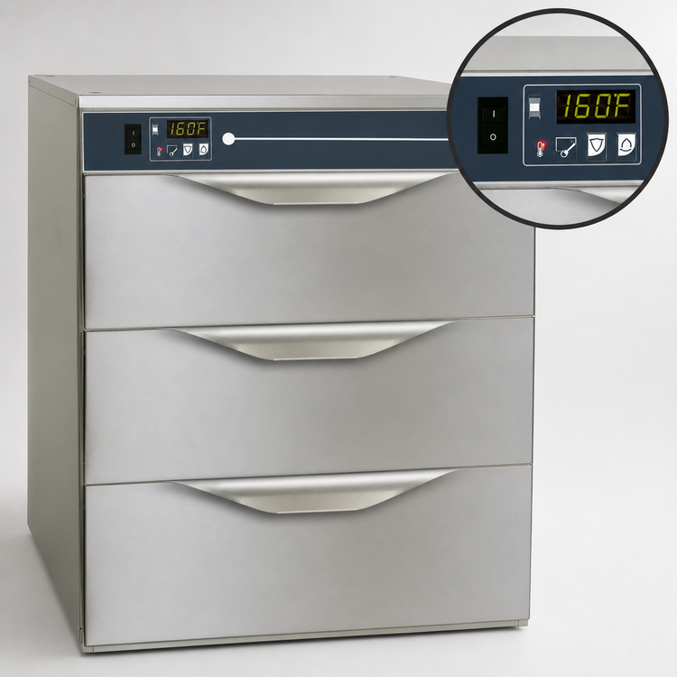 Product image #4 for Alto-Shaam Halo Heat 3-Drawer Freestanding Vented Drawer Warmer