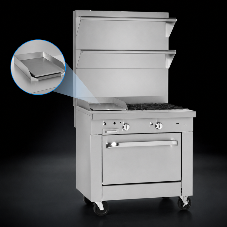 Product image #4 for Southbend Platinum Heavy Duty 32-Inch Gas Range with Open Burners, Hot Top and Convection Oven