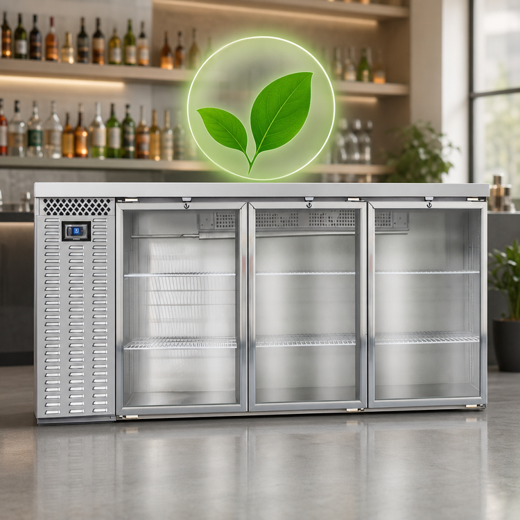 Product image #4 for Continental Refrigerator BB79SNSSGD 79" Shallow Depth Refrigerated Back Bar Cooler with Glass Doors
