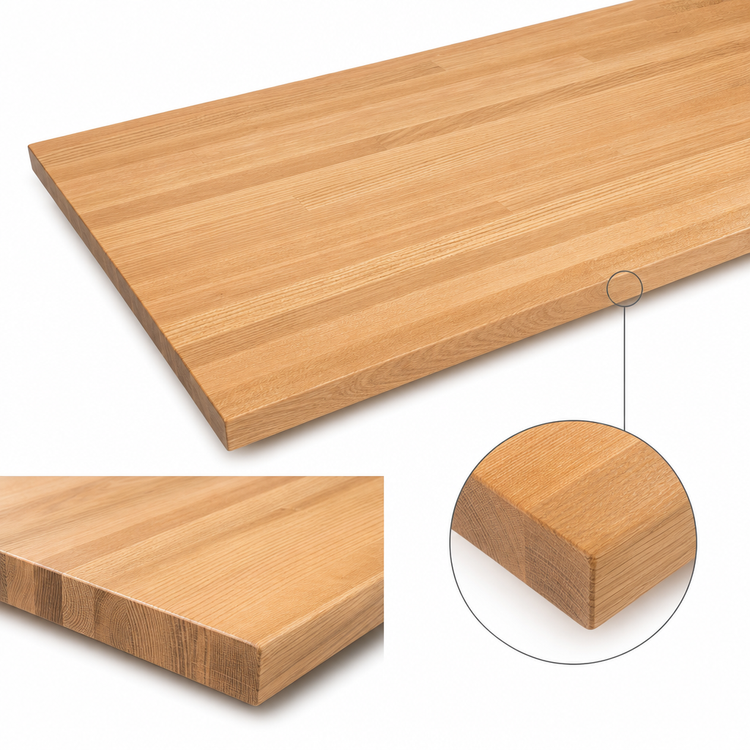 Product image #4 for John Boos Appalachian Red Oak Blended Edge Grain Island Countertop, 96 x 48 x 1-3/4 Inch, Penetrating Oil Finish