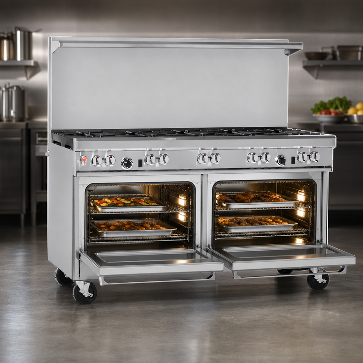 Product image #4 for Southbend Ultimate 60-Inch Gas Restaurant Range with 9 Open Burners and 2 Convection Ovens