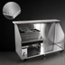 Thumbnail image #4 for Glastender 78-Inch Portable Bar for Stackable Cups with Refrigerator Space, Stainless Steel, 12-Inch Cocktail Ice Bin
