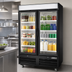 Thumbnail image #4 for Arctic Air Two-Section Glass Door Merchandiser Refrigerator, 54 Inch, 49 Cu. Ft., Black