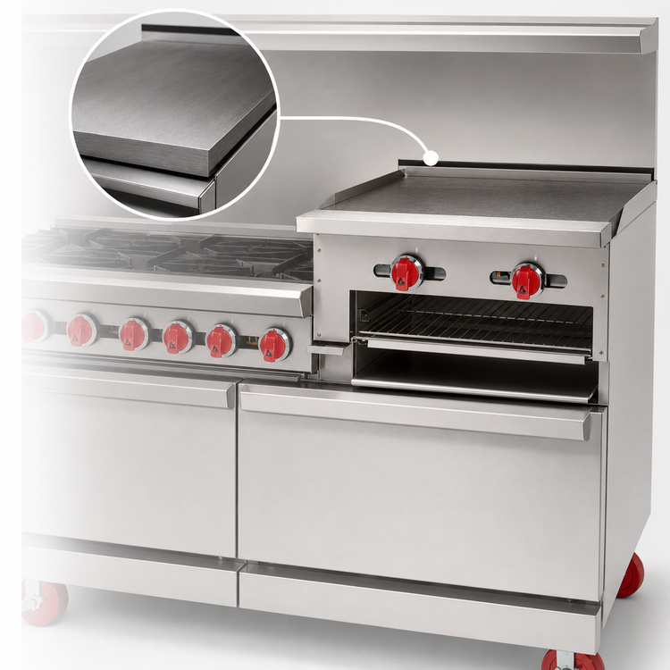 Product image #4 for American Range 36-Inch Commercial Gas Range with 4 Open Burners, 12-Inch Raised Griddle/Broiler, and Standard Oven