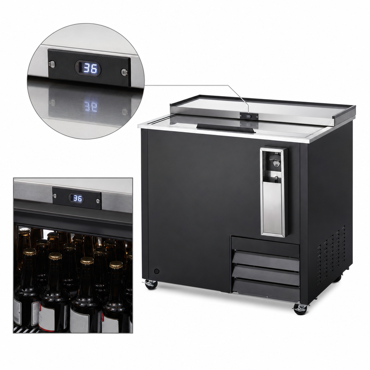 Product image #4 for Arctic Air 37-Inch Commercial Horizontal Bottle Cooler with Locking Sliding Lid, 9.3 Cu. Ft.