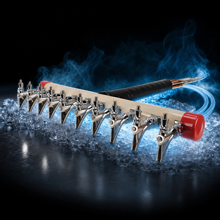 Product image #4 for Micro Matic Kool-Rite 10-Faucet Glycol-Cooled Draft Tower Insert Module with Long Shanks, 30-Inch Wide