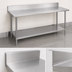 Thumbnail image #4 for Duke 108-Inch x 24-Inch Stainless Steel Work Table with 5-Inch Riser and Stainless Undershelf
