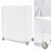 Thumbnail image #4 for Metro 36 x 18 x 54 Inch White Uncoated Knitted Polyester Queen Mary & Banquet Cart Cover