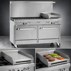 Thumbnail image #4 for Southbend (Middleby) Ultimate 4605AD-2RR 60-Inch Gas Restaurant Range, 5 Burners, Raised Griddle/Broiler, Standard & Convection Ovens