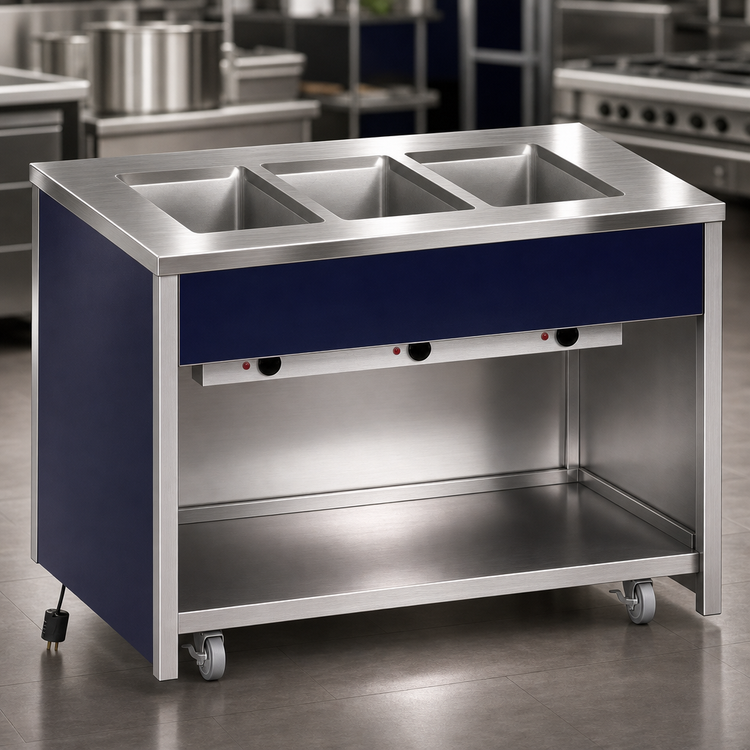 Product image #4 for Atlas Metal INFIH-4 Mobile Hot Food Unit with (4) 12" x 20" Wells