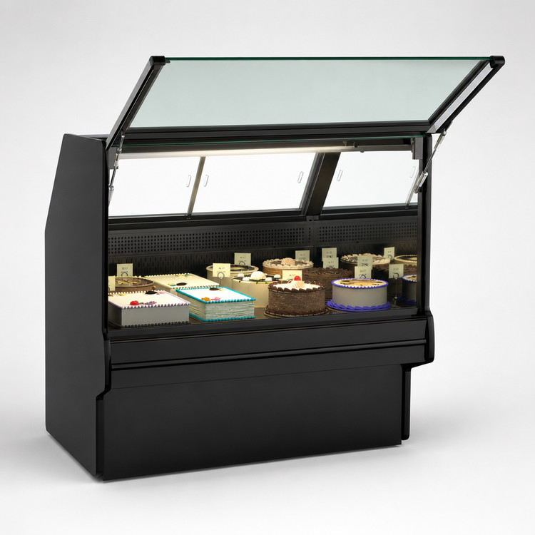 Product image #4 for Structural Concepts Fusion® 99-3/4 Inch Wide Refrigerated Service Case with Lift-Up Front Glass, Remote Refrigeration