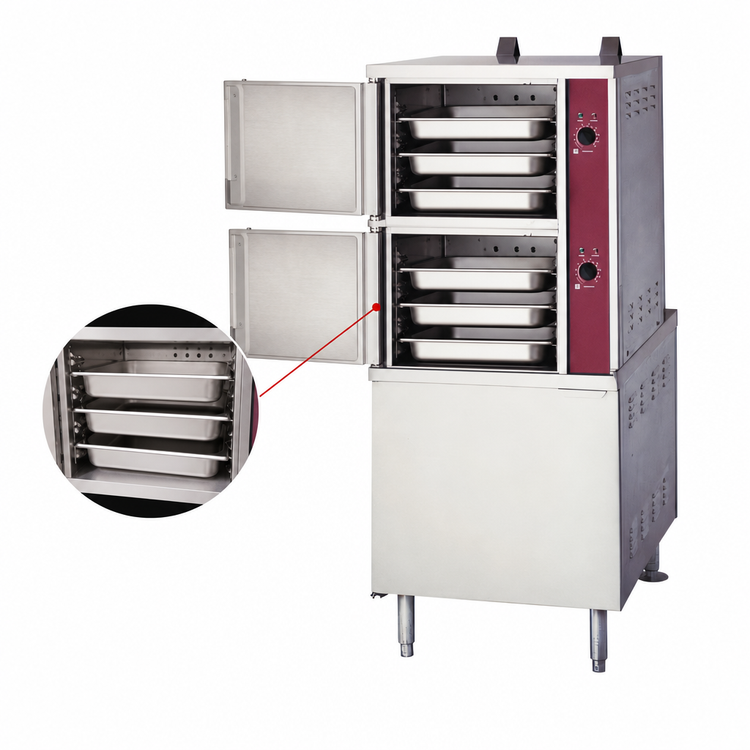 Product image #4 for Southbend Steam GCX-2S Gas Convection Steamer, 2-Compartment, 24-Inch Cabinet Base