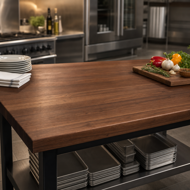 Product image #4 for Boos Block American Black Walnut Edge Grain Kitchen Countertop, 96 x 38 x 1-1/2 Inch