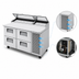 Thumbnail image #4 for True 67-Inch 2-Section Pizza Prep Table with 4 Drawers and Self-Contained Side-Mounted Refrigeration