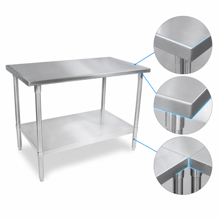Product image #4 for John Boos Stallion 84-Inch x 36-Inch Stainless Steel Top Work Table with Adjustable Undershelf