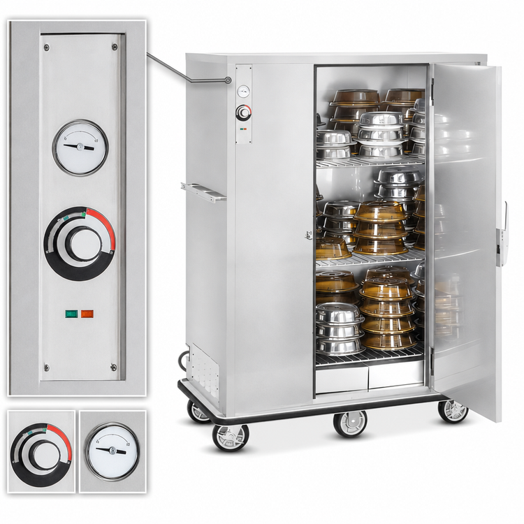 Product image #4 for FWE A-Series Electric Heated Banquet Cart, Single Door, 144 Covered Plate Capacity