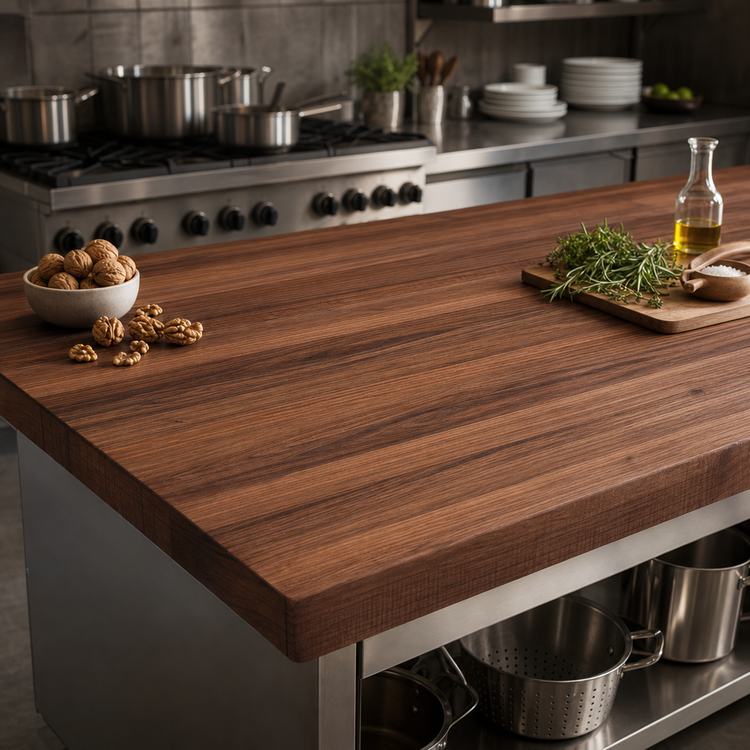 Product image #4 for Boos Block American Black Walnut Edge Grain Kitchen Countertop, 144 x 42 x 1-1/2 Inch, Penetrating Oil Finish