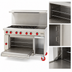 Thumbnail image #4 for American Range 48-Inch Gas Restaurant Range with Manual Griddle, 26-1/2-Inch Standard Oven, and Storage Base