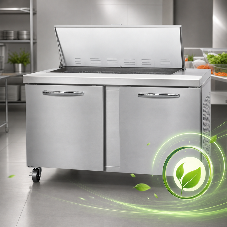 Product image #4 for Continental Refrigerator Mighty Top 60" Two-Section R-290 Hydrocarbon Sandwich Unit Refrigerator