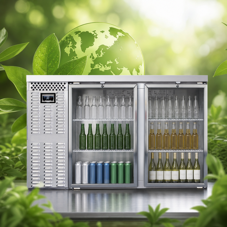 Product image #4 for Continental BB59NSSGD 59" Stainless Steel Refrigerated Back Bar Cooler with Glass Doors