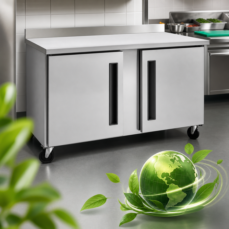 Product image #4 for Traulsen Centerline Compact Two-Section 60-Inch Undercounter Worktop Freezer with Right/Right Solid Doors