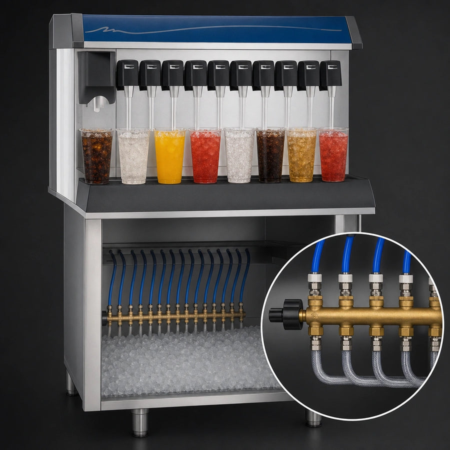 8-Valve Drink Rail with QuickCarb™ Manifold