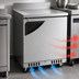 Thumbnail image #4 for Turbo Air Super Deluxe Front Breathing Worktop Refrigerator, 1 Section, 6.5 Cu. Ft., Solid Door, Stainless Steel