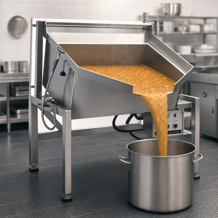 Product image #4 for Legion Combi-Pan CS41-11 49-Gallon Electric Tilting Skillet with Power Tilt and Open Frame Base