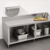 Thumbnail image #4 for John Boos Stainless Steel Work Table Cabinet Base with Open Front, 96 x 30 Inches, 14-Gauge Top, 5-Inch Backsplash