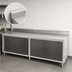 Thumbnail image #4 for John Boos Stainless Steel Underbar Work Table with Cabinet Base, Open Front, 5-Inch Backsplash, and 16-Gauge Top, 120 x 24 Inches
