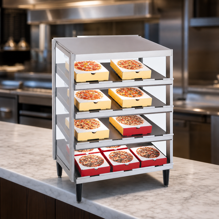 Product image #4 for Hatco Glo-Ray Pass-Thru Countertop Pizza Warmer with 4 Slanted Shelves