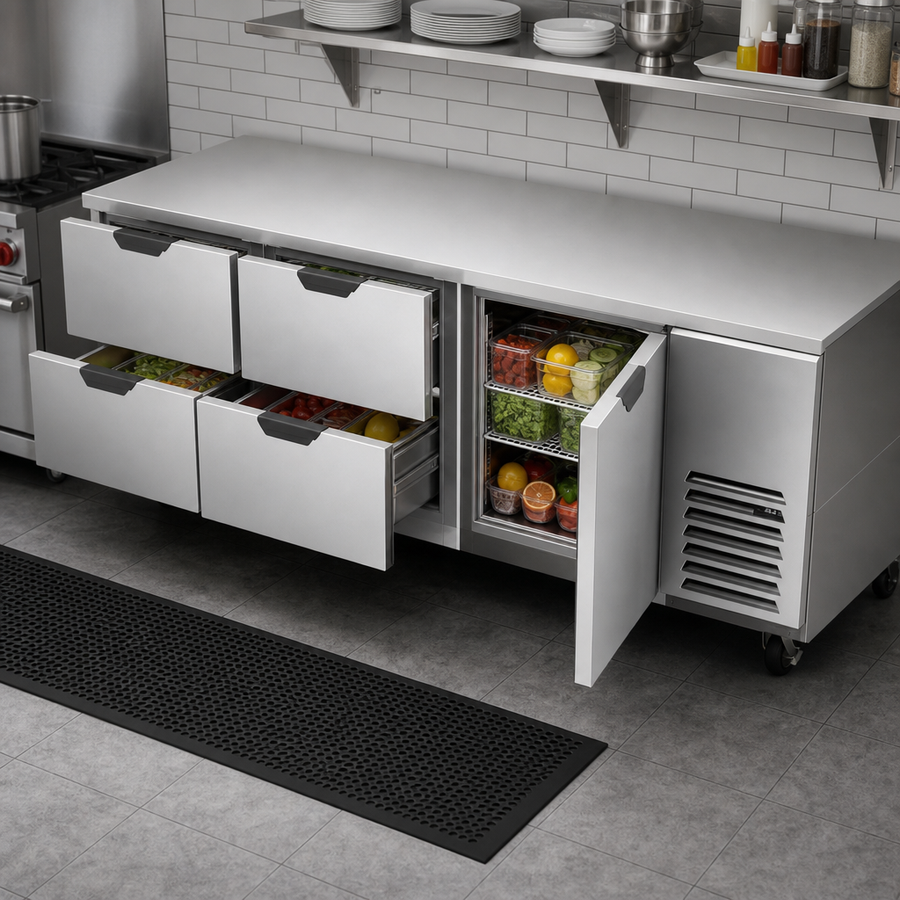 4 Drawer and 1 Door Storage Layout