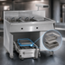 Thumbnail image #4 for Imperial 3-Battery Electric Floor Fryer with Built-In Filter System, Dump Station, and 75 lb. Tanks