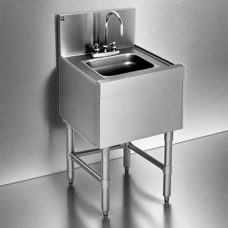 Product image #4 for Spec-Bar Cabinet-Style Wet Waste Sink with 3-Container Chemical Storage, 12 Inch W x 24 Inch D