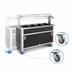 Thumbnail image #4 for Atlas Metal BLH-3-BU 3-Well Electric Mobile Hot Food Serving Counter