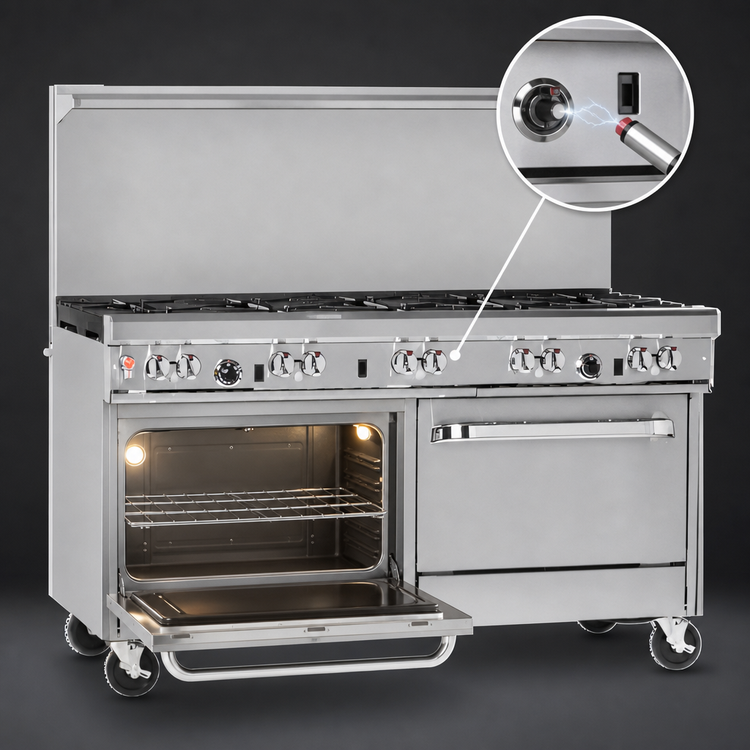 Product image #4 for Southbend Ultimate 60-Inch Gas Restaurant Range with 9 Open Burners, Standard Oven, and Cabinet Base