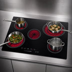 Thumbnail image #4 for Summit Commercial CR5B36T9B 36-Inch Built-In Electric Radiant Cooktop, 5 Elements, Black Ceramic Glass, Digital Touch Controls