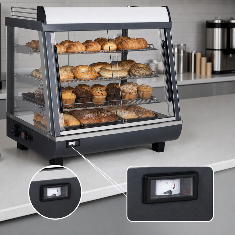 Product image #4 for BakeMax Titan Series 27-Inch Countertop Heated Display Case, Full/Self-Service