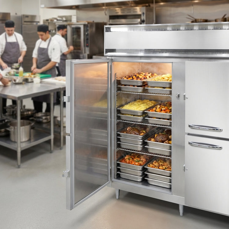 Product image #3 for Continental Refrigerator Designer Line DL3W-SS-HD Three-Section Heated Holding Cabinet